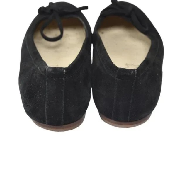 Geox Cuoio Black Ballet Flats Suede Size 38/ US 8 - Picture 6 of 7